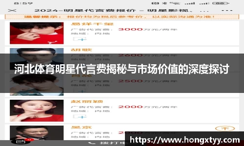 河北体育明星代言费揭秘与市场价值的深度探讨